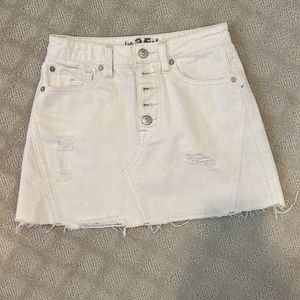 COPY - Free People White Jean Skirt